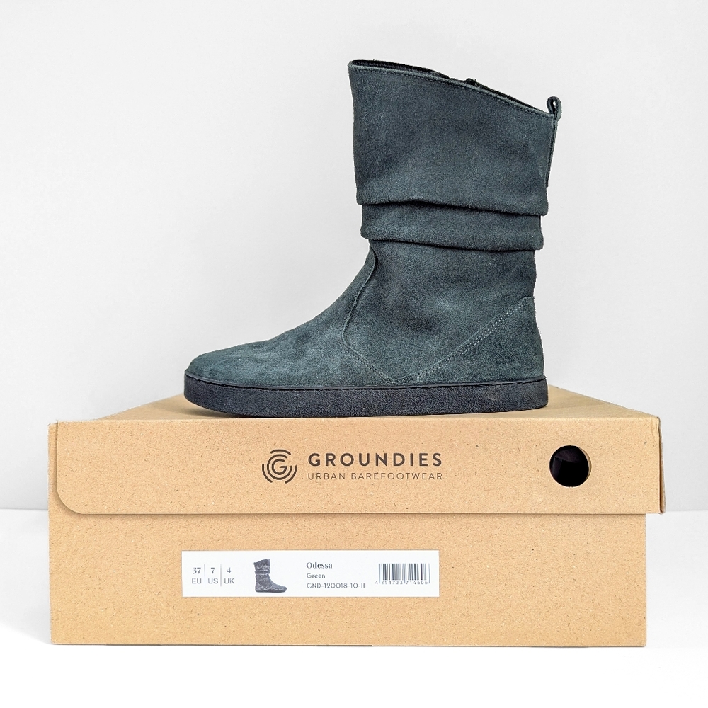 🇵🇹 NWT Groundies Odessa GS1 Barefoot Leather Boots Made In Portugal Size 37